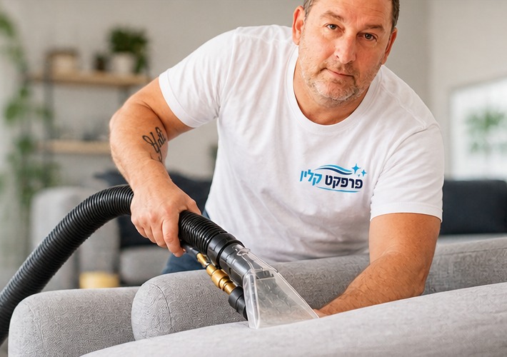גל מפרפקט קלין מנקה ספה בבית לקוח